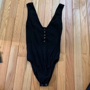 Deep V Neck Free People Bodysuit